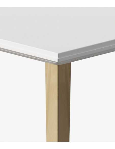 MESA LONGO PATAS DE MADERA DE ACTIU